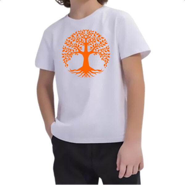 Camiseta Infanto Juvenil Arvore da vida laranja - Imagem 2