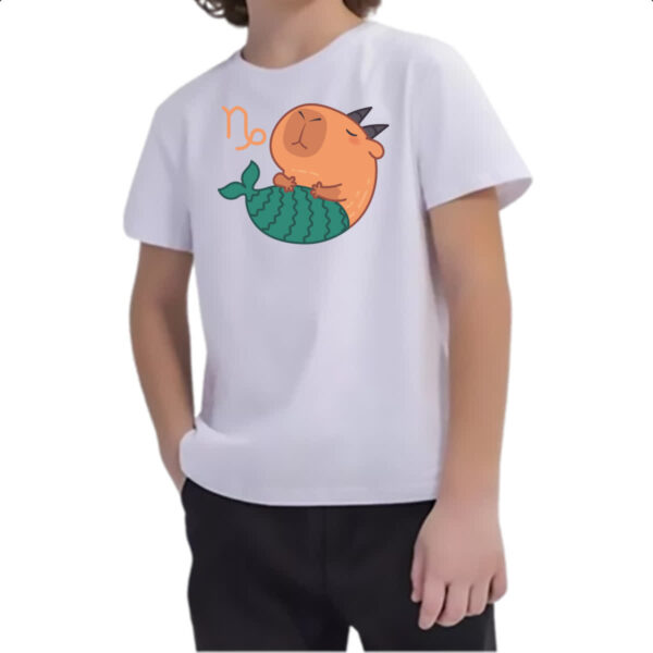 Camiseta Infanto Juvenil Signo Capivara Capricornio - Imagem 2