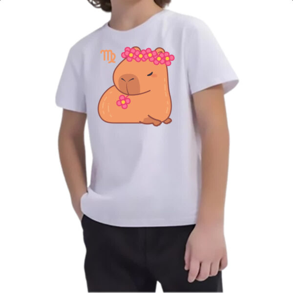 Camiseta Infanto Juvenil Signo Capivara Virgem - Imagem 2