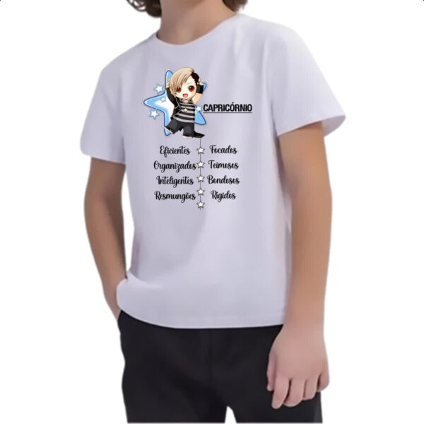 Camiseta Infanto Juvenil Signo Cute Capricornio - Imagem 2