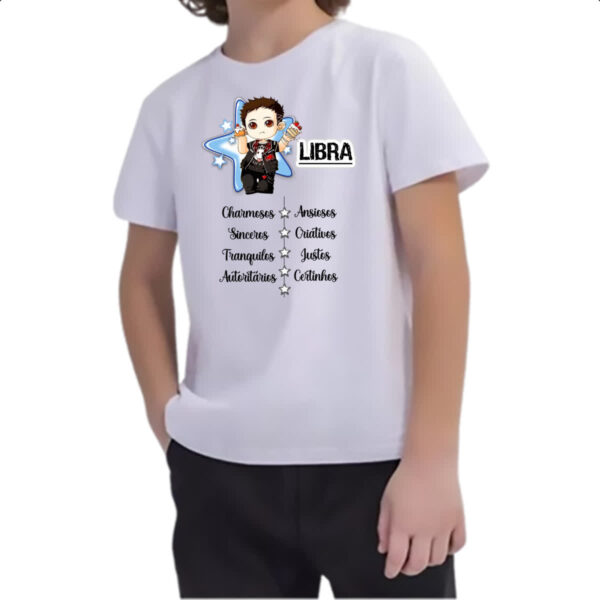 Camiseta Infanto Juvenil Signo Cute Libra - Imagem 2