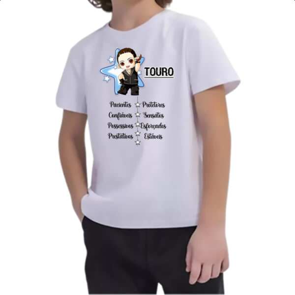 Camiseta Infanto Juvenil Signo Cute Touro - Imagem 2