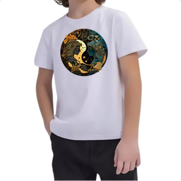 Camiseta Infanto Juvenil Signo de gemeos logo de luxo - Imagem 2