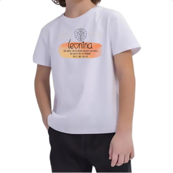 Camiseta Infanto Juvenil Signo sincero Leao - Imagem 2