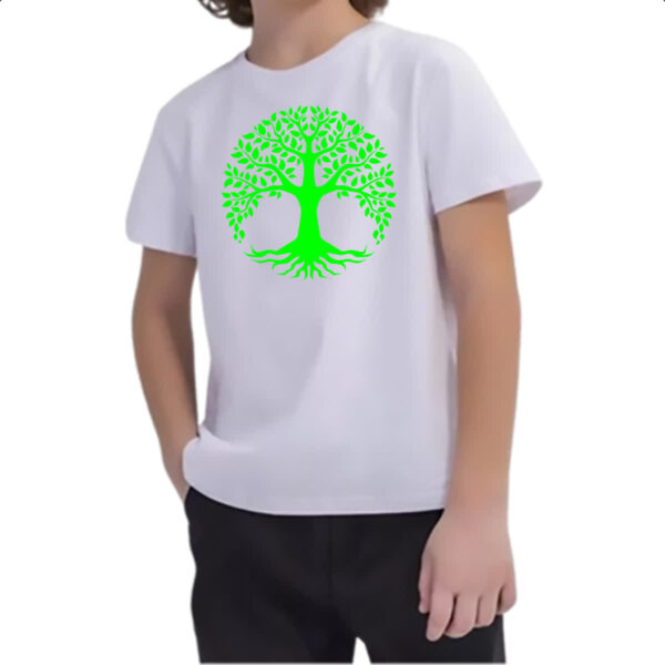 Camiseta Infanto Juvenil Arvore da vida verde - Imagem 2