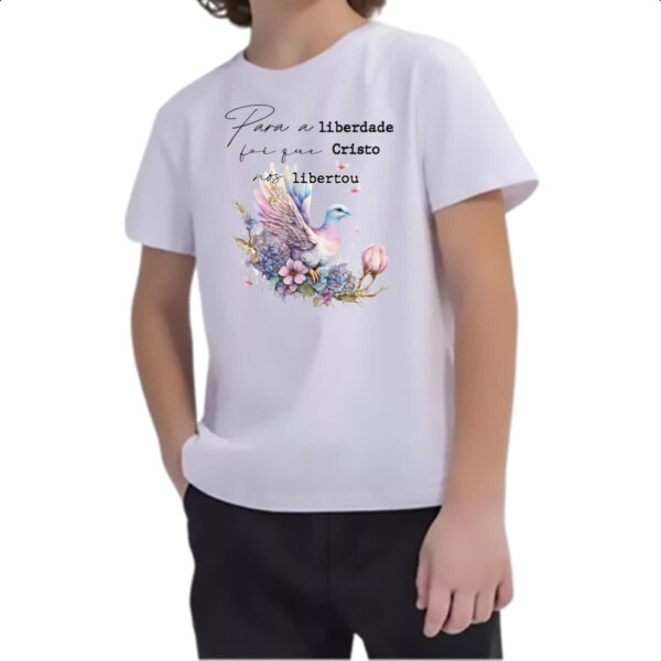 Camiseta Infanto Juvenil Salmos Liberdade - Imagem 2