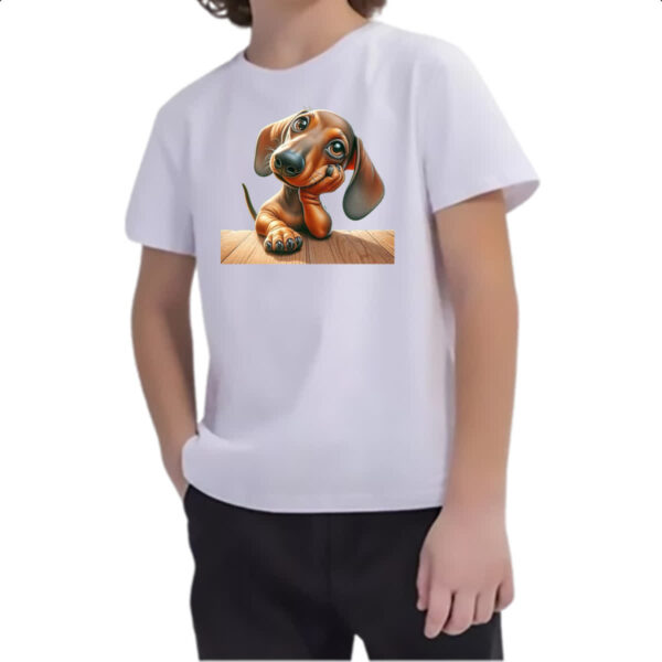 Camiseta Infanto Juvenil Salsichinha pensativo - Imagem 2