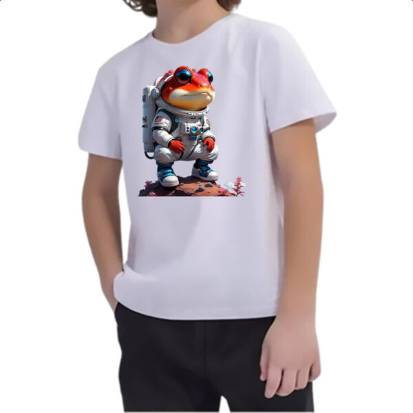 Camiseta Infanto Juvenil Sapo astronauta - Imagem 2