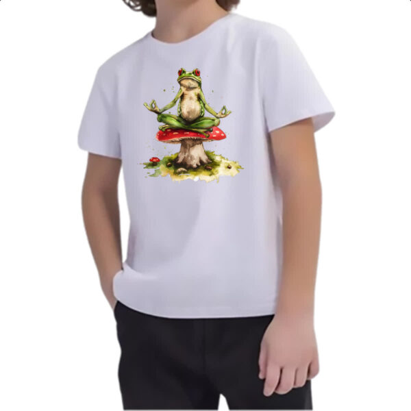 Camiseta Infanto Juvenil Sapo yoga - Imagem 2