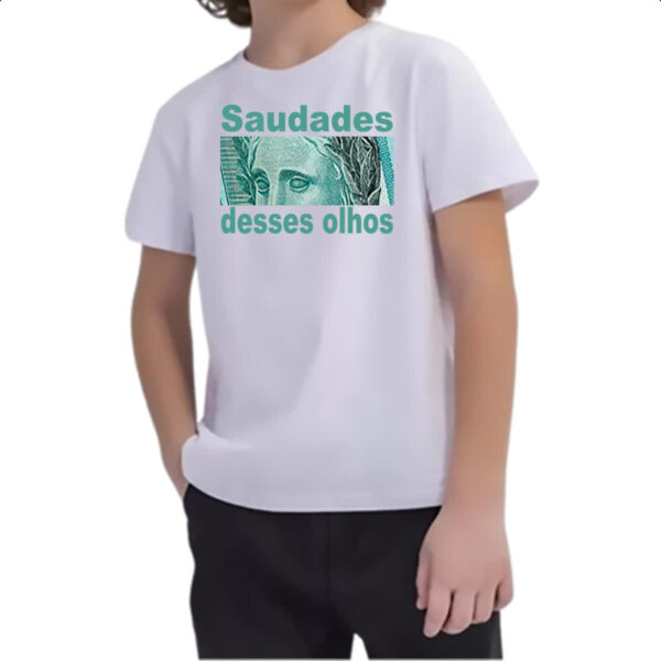 Camiseta Infanto Juvenil Saudades desses olhos - Imagem 2