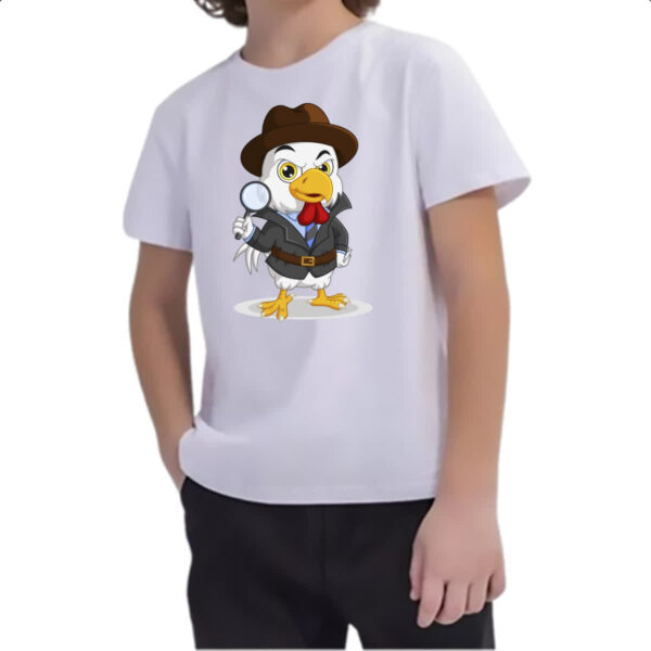 Camiseta Infanto Juvenil Sherlock Chicken - Imagem 2