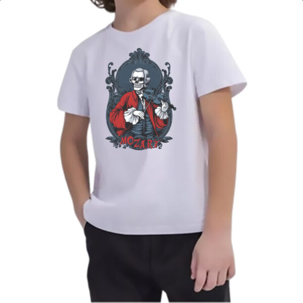 Camiseta Infanto Juvenil Skull Mozart - Imagem 2