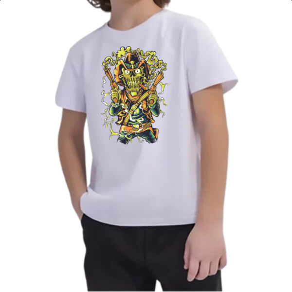 Camiseta Infanto Juvenil Skull faroeste - Imagem 2