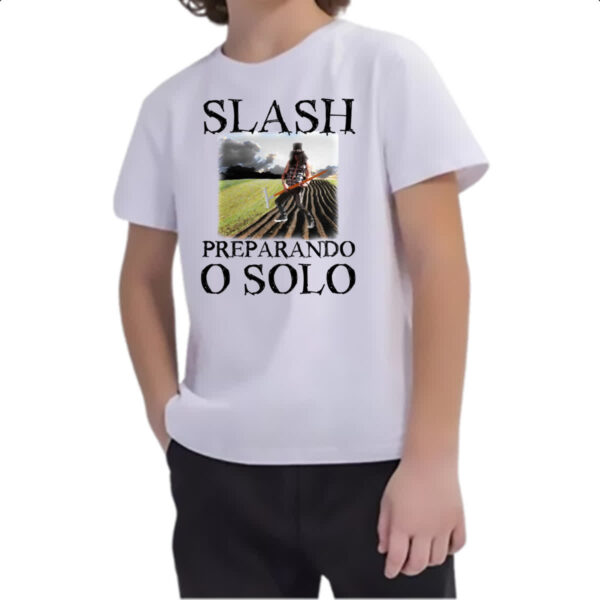 Camiseta Infanto Juvenil Slash preparando o solo - Imagem 2
