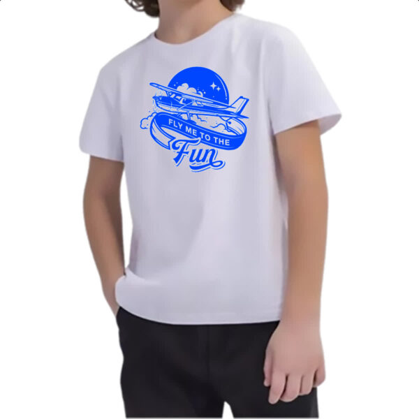 Camiseta Infanto Juvenil Aviao fly me to the fun - Imagem 2
