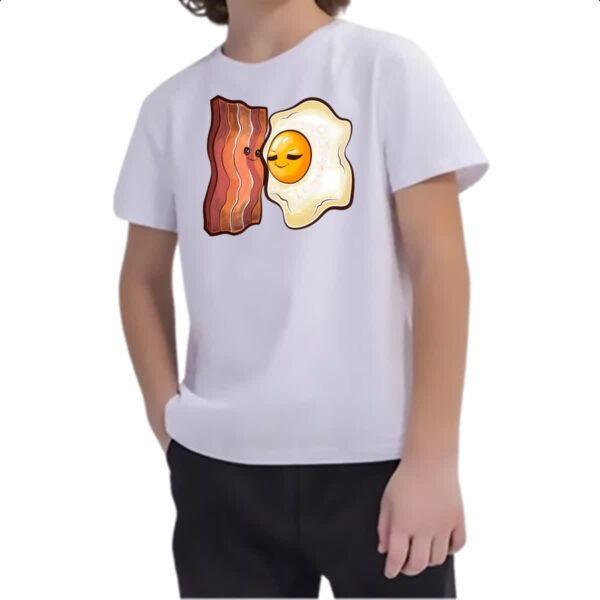 Camiseta Infanto Juvenil Bacon e ovo - Imagem 2