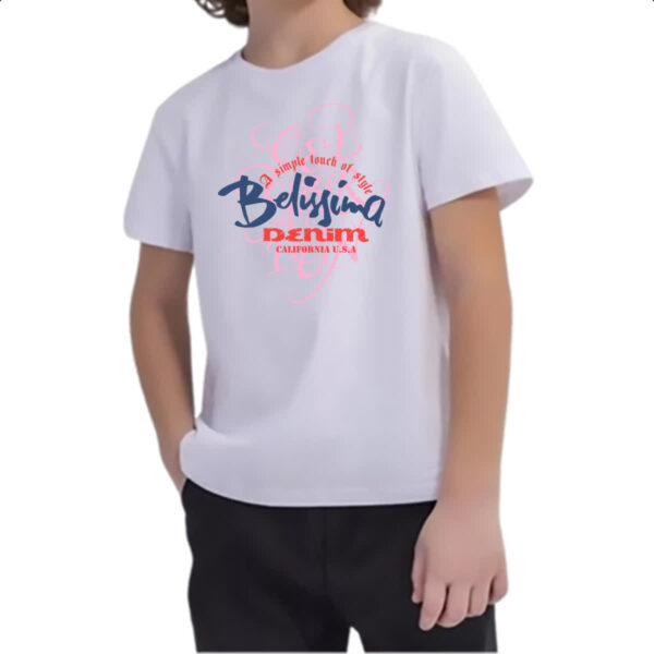 Camiseta Infanto Juvenil A simple touch of style Belissima - Imagem 2