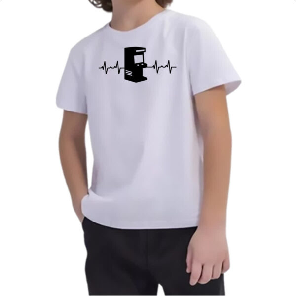 Camiseta Infanto Juvenil Batimento cardiaco arcade games - Imagem 2