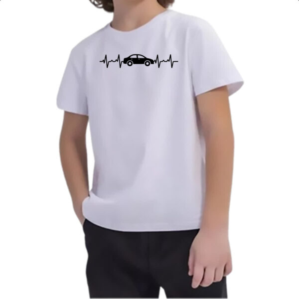 Camiseta Infanto Juvenil Batimento cardiaco carro - Imagem 2