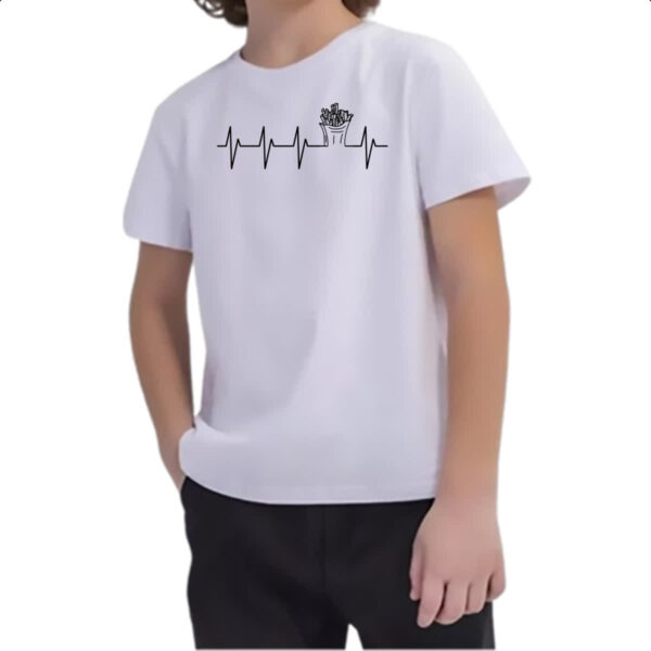 Camiseta Infanto Juvenil Batimento cardiaco por Batatinha - Imagem 2