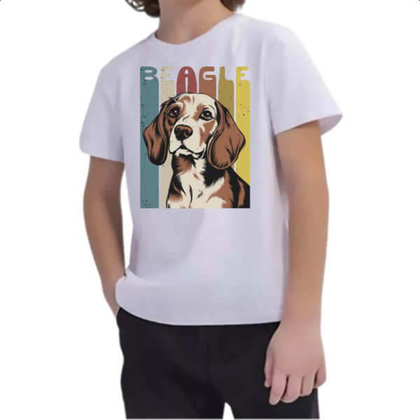 Camiseta Infanto Juvenil Beagle retro vintage - Imagem 2