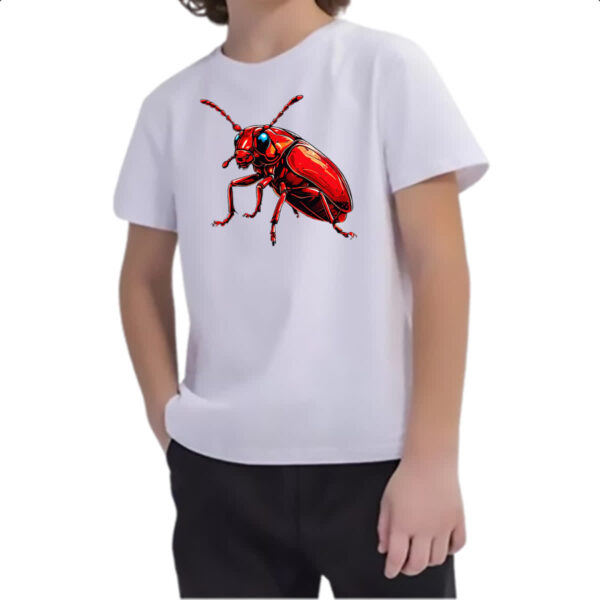 Camiseta Infanto Juvenil Besouro vermelho - Imagem 2