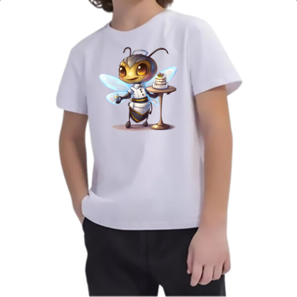 Camiseta Infanto Juvenil Abelha cozinheira - Imagem 2
