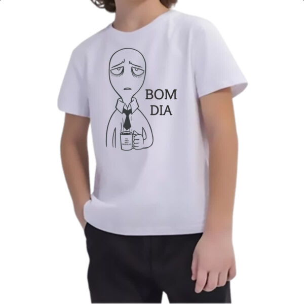 Camiseta Infanto Juvenil Bom dia eu amo meu trabalho - Imagem 2