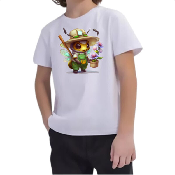 Camiseta Infanto Juvenil Abelha jardineira - Imagem 2