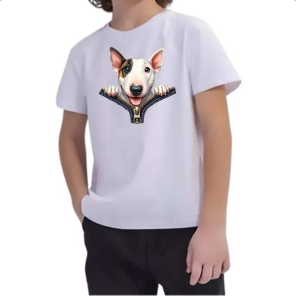 Camiseta Infanto Juvenil Bull Terrier no Ziper - Imagem 2