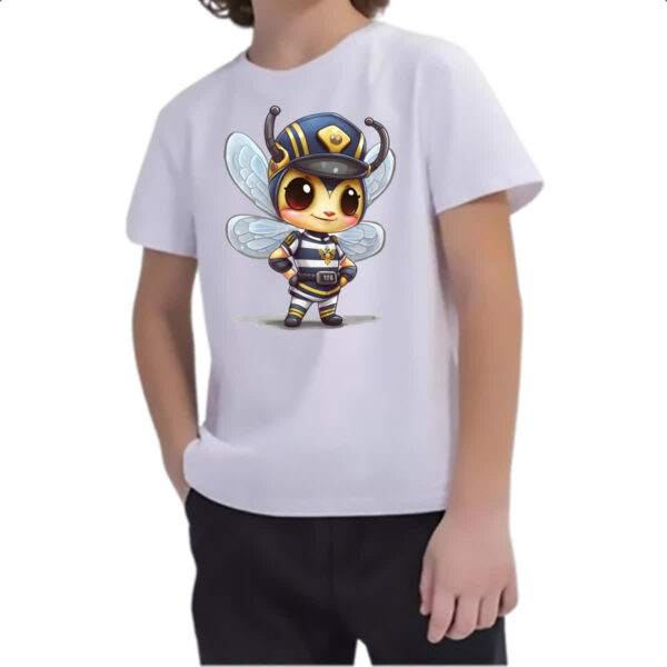 Camiseta Infanto Juvenil Abelha policial - Imagem 2