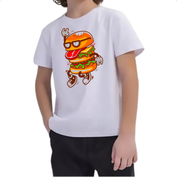 Camiseta Infanto Juvenil Burguer dance - Imagem 2
