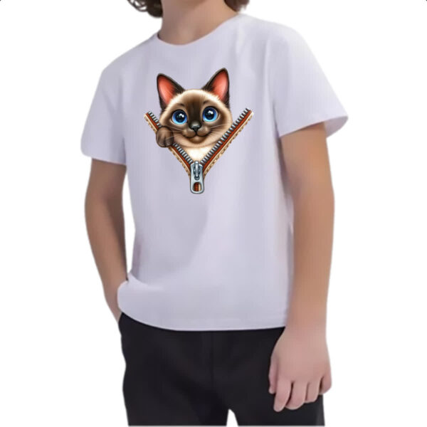 Camiseta Infanto Juvenil Burmese no ziper - Imagem 2