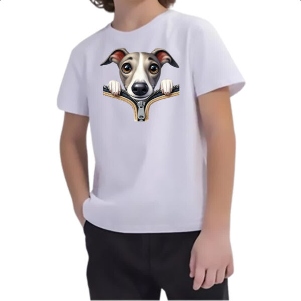 Camiseta Infanto Juvenil Whippet no Ziper - Imagem 2