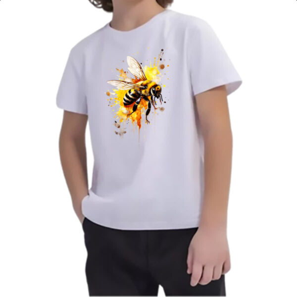 Camiseta Infanto Juvenil Abelha real splash art - Imagem 2