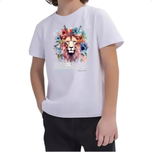Camiseta Infanto Juvenil Yeshua Salmo 23-4 - Imagem 2