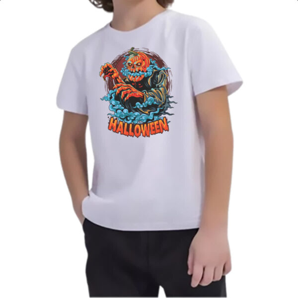 Camiseta Infanto Juvenil Halloween Pumpkin Nevoeiro - Imagem 2