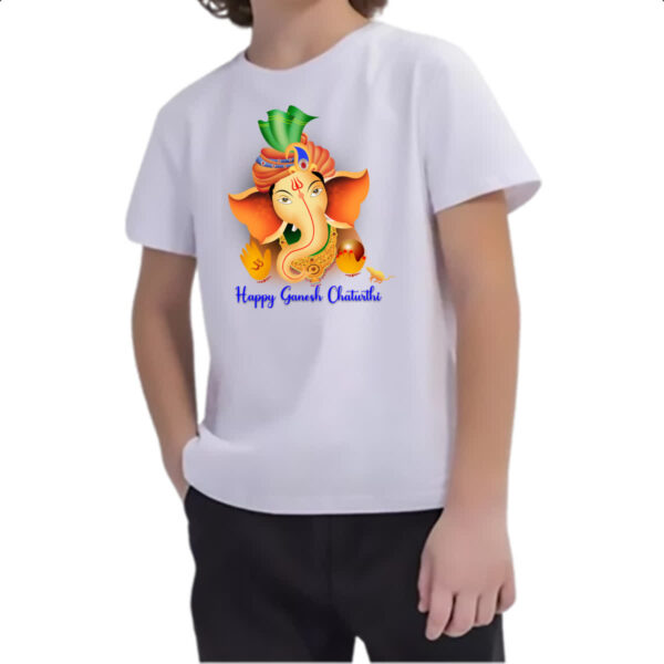 Camiseta Infanto Juvenil Happy Ganesh Chaturthi - Imagem 2