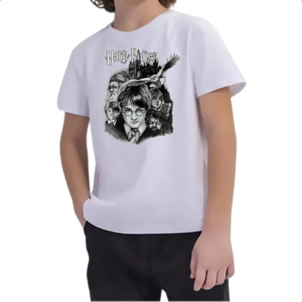 Camiseta Infanto Juvenil Harry Potter Desenho a lapis - Imagem 2