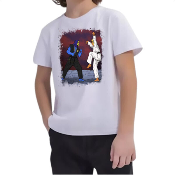 Camiseta Infanto Juvenil He-Man Karate Kid parodia - Imagem 2