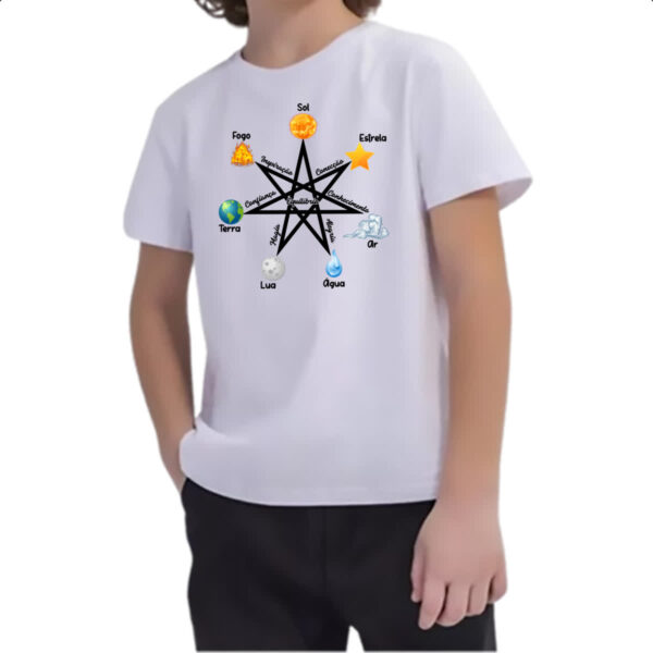 Camiseta Infanto Juvenil Heptagrama oraculo - Imagem 2