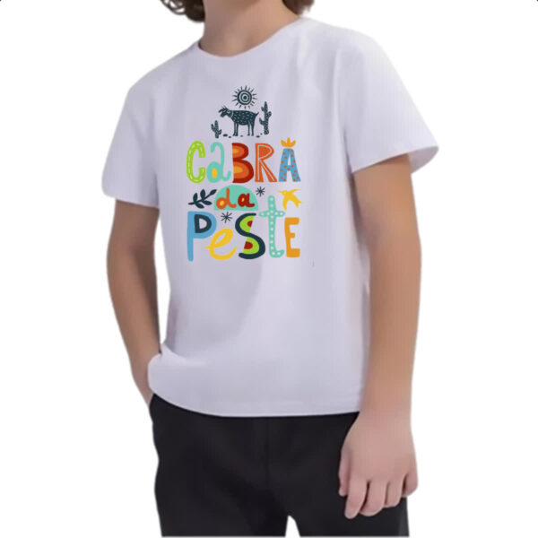 Camiseta Infanto Juvenil Cabra da peste elementos nordestinos - Imagem 2