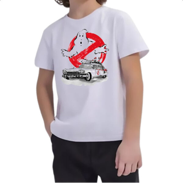 Camiseta Infanto Juvenil Caca Fantasmas Ghostbusters Ecto-1 - Imagem 2