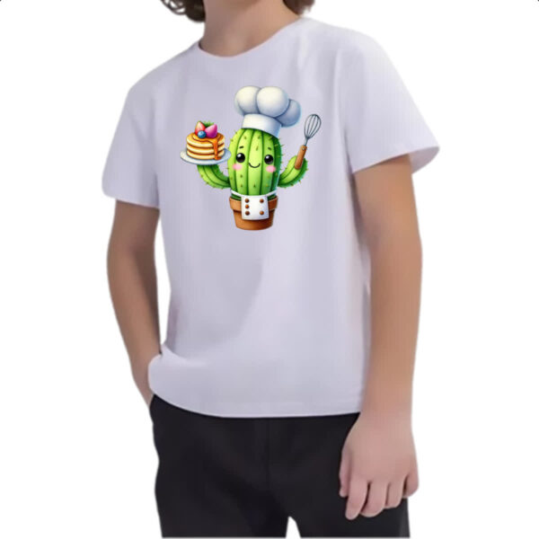 Camiseta Infanto Juvenil Cacto cozinheiro - Imagem 2