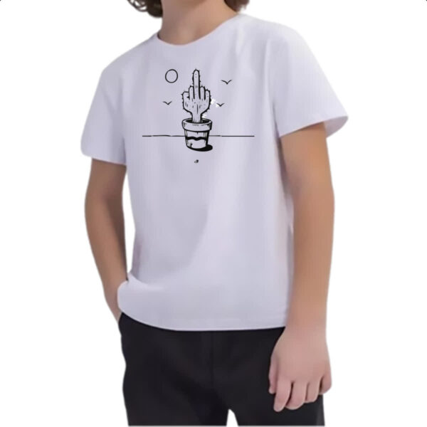 Camiseta Infanto Juvenil Cacto mal educado - Imagem 2