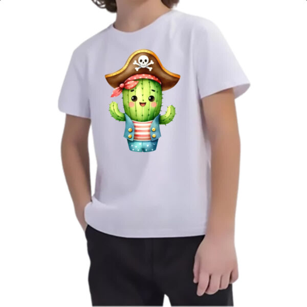 Camiseta Infanto Juvenil Cacto pirata - Imagem 2