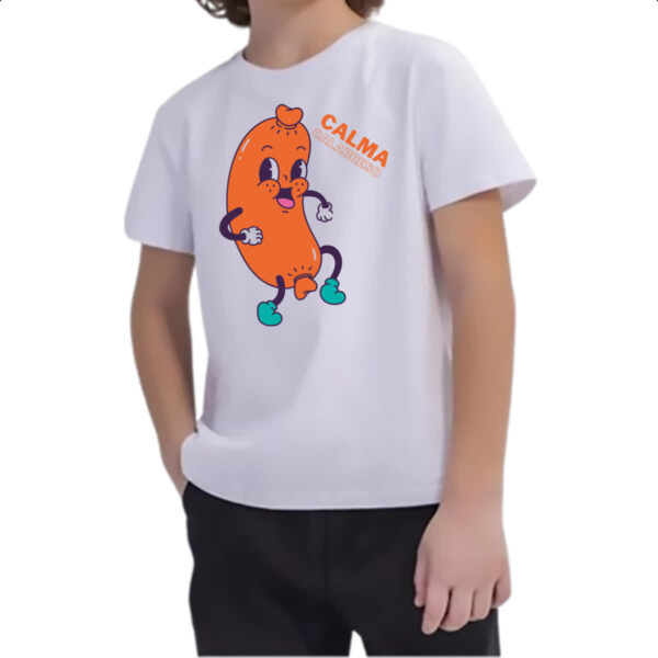 Camiseta Infanto Juvenil Calma calabreso - Imagem 2