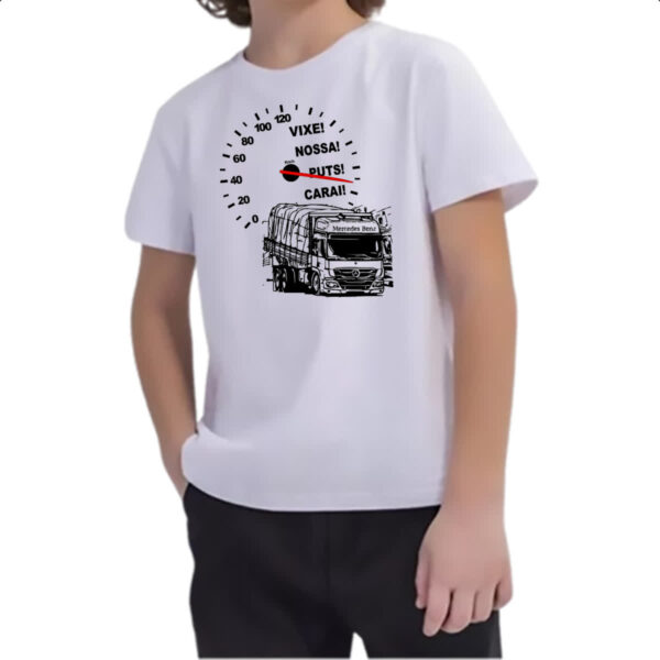 Camiseta Infanto Juvenil Caminhao velocimetro - Imagem 2