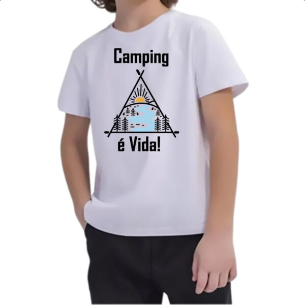 Camiseta Infanto Juvenil Camping e vida - Imagem 2