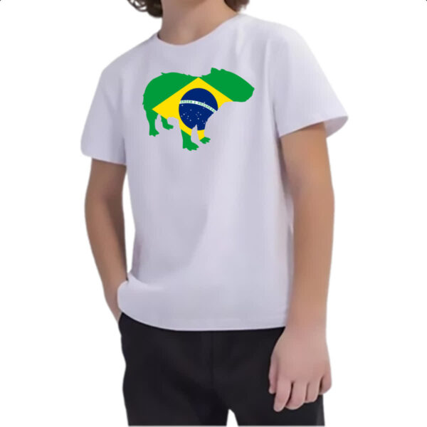 Camiseta Infanto Juvenil Capivara Fauna Brasileira - Imagem 2